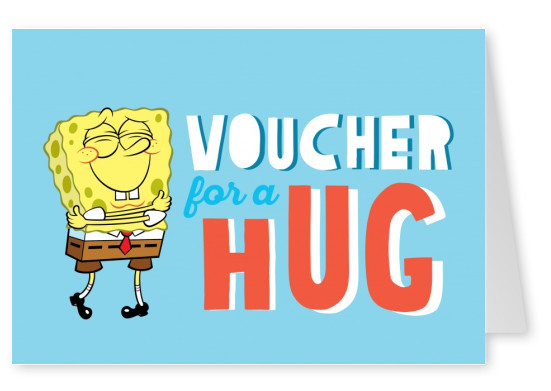 Voucher for a hug - Spongebob hugging himself