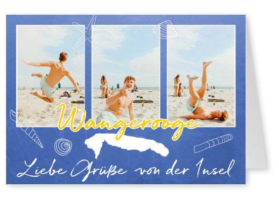 Postkarte Liebe Grüße von der Insel Wangerooge