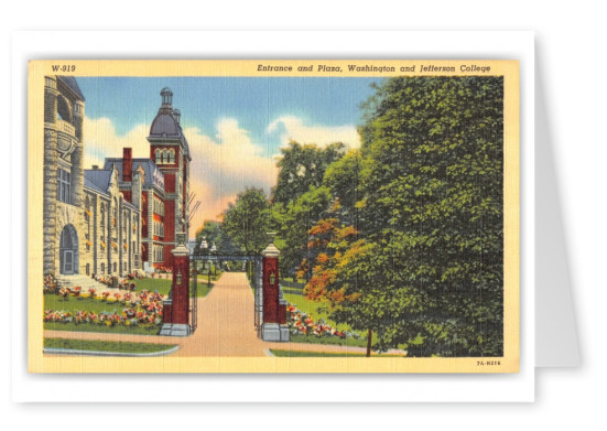 Washington, Pennsylvania, Entrance and Plaza, Washington and Jefferson College