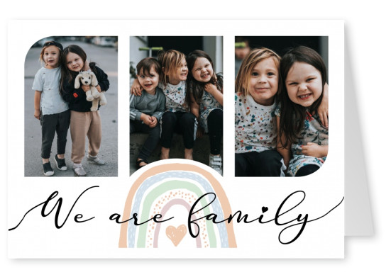 Postkarte We are family