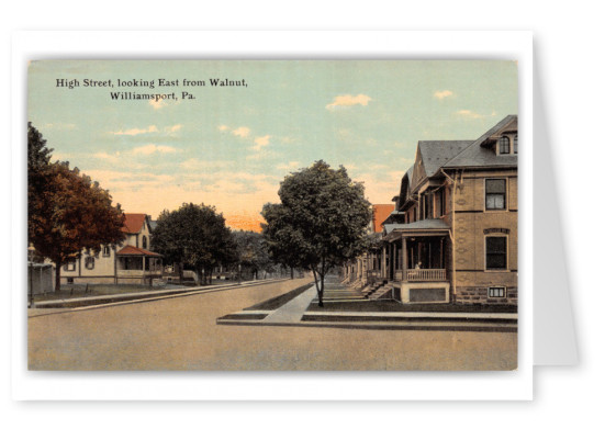 Williamsport, Pennsylvania, High street looking east from Walnut street