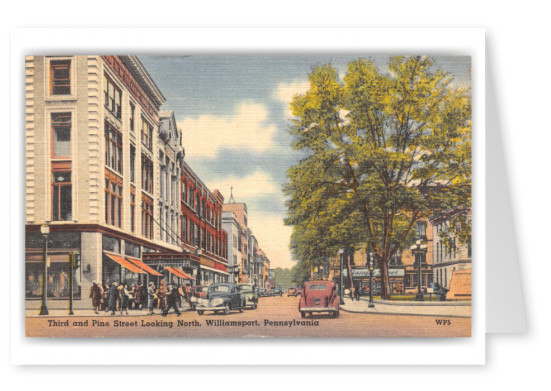 Williamsport, Pennsylvania, Third and Pine Street looking north