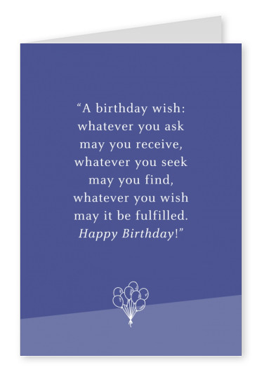A birthday wish