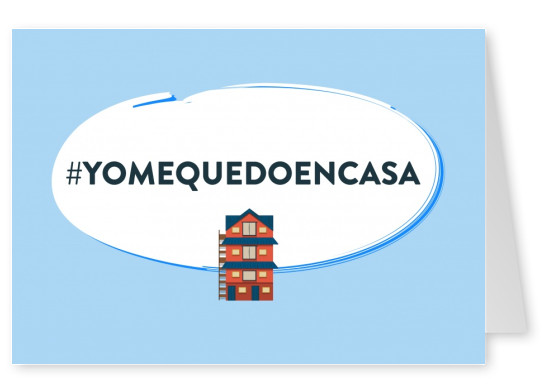  Postkarte Spruch #YOMEQUEDOENCASA