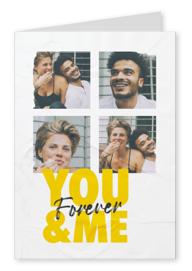 Postkarte You and me forever