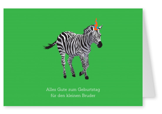 Geburtstagskarte mit Zebra