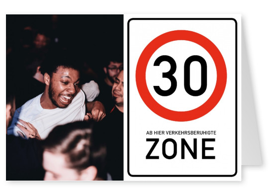 Zone 30 Straßenschild Grafik