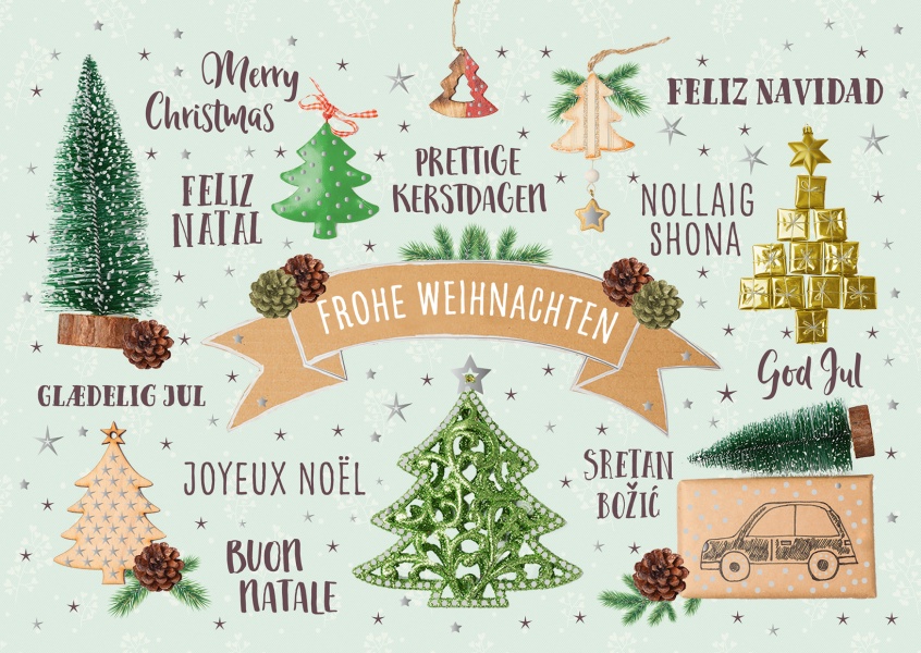 Buon Natale In Diverse Lingue.Worldwide Christmas Auguri Di Natale Spedisci Vere E Proprie Cartoline Online