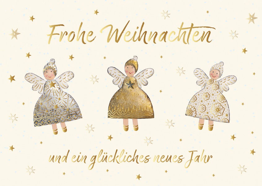 drei engel  frohe weihnachten 🎅🎄🎁  echte postkarten