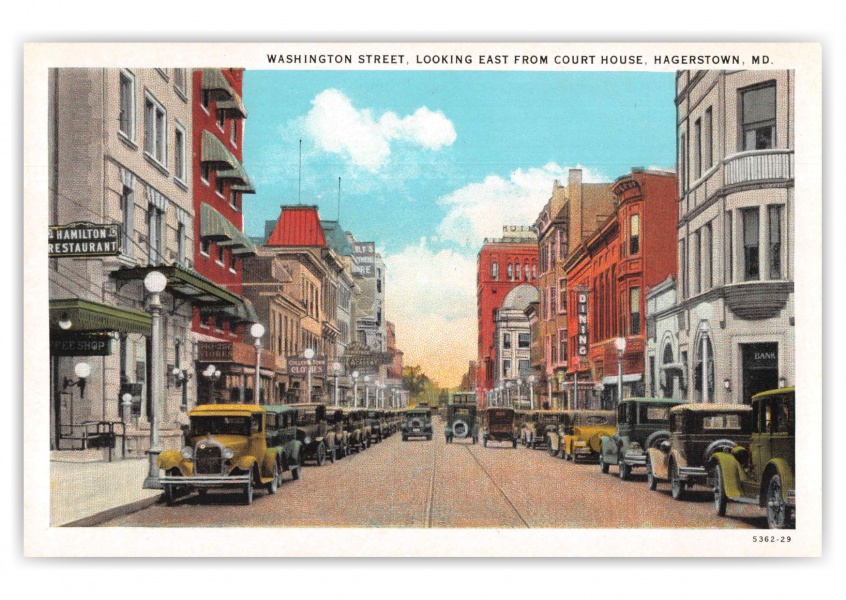 Hagerstown Maryland Washington Street Looking East