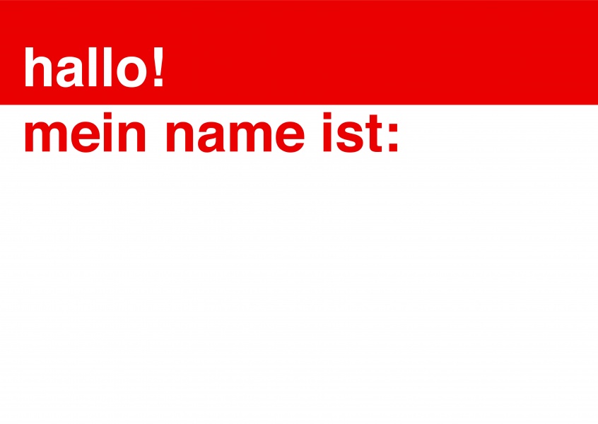 Hallo, mein name ist...