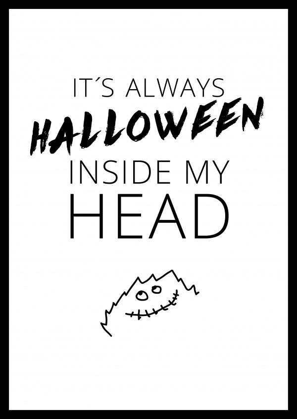 Het is altijd Halloween in mijn hoofd