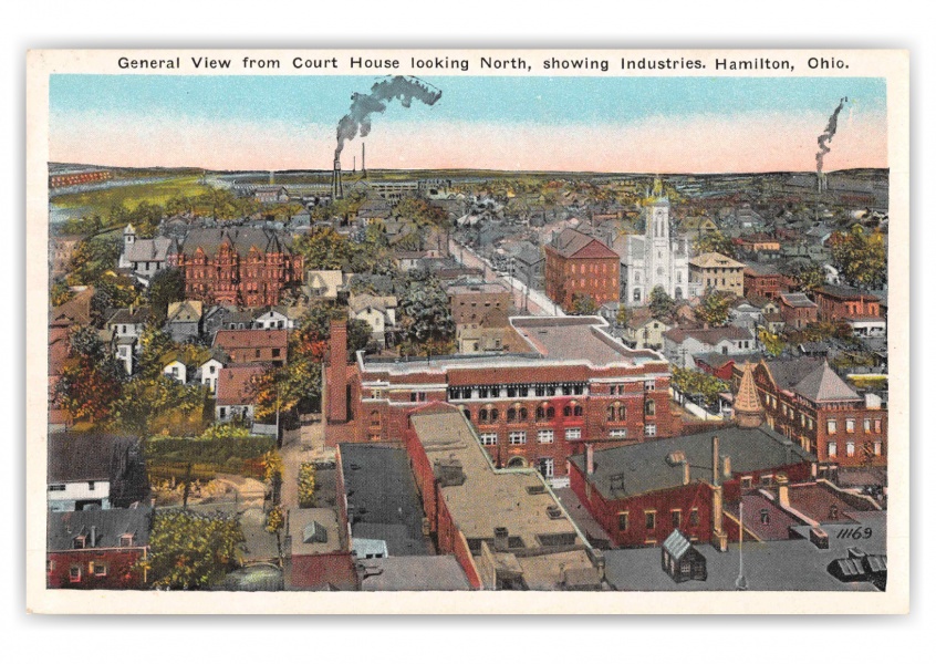 Hamilton Ohio General View from Court House Looking North