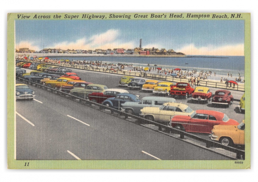 Hampton Beach, New Hampshire, view across Super Highway