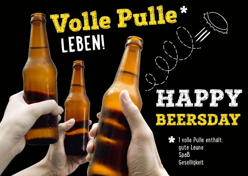 Postkarte Gutsch Verlag - Happy Beersday!