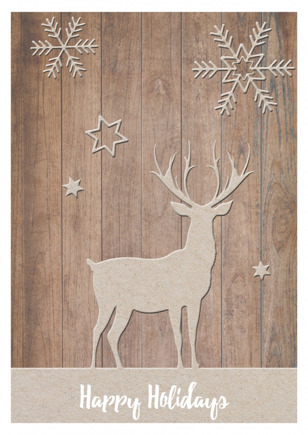 reindeer wood cut