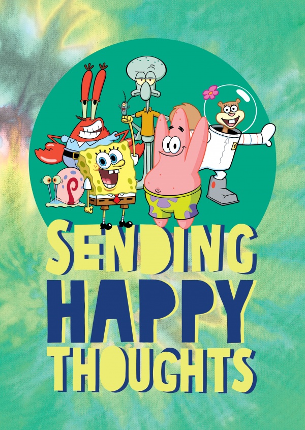 Sending Happy Thoughts! - Spongebob characters