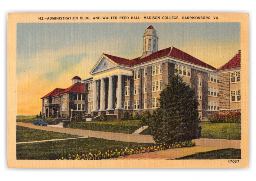 Harrisonburg, Virginia, Administration building and Walter Reed Hall, Madison College