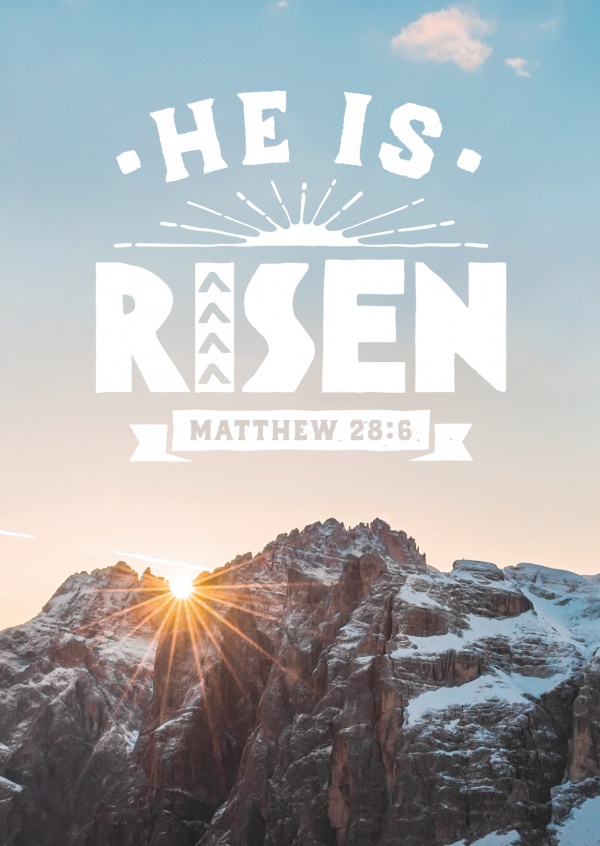 postcard SegensArt He is risen Matthew 28:6