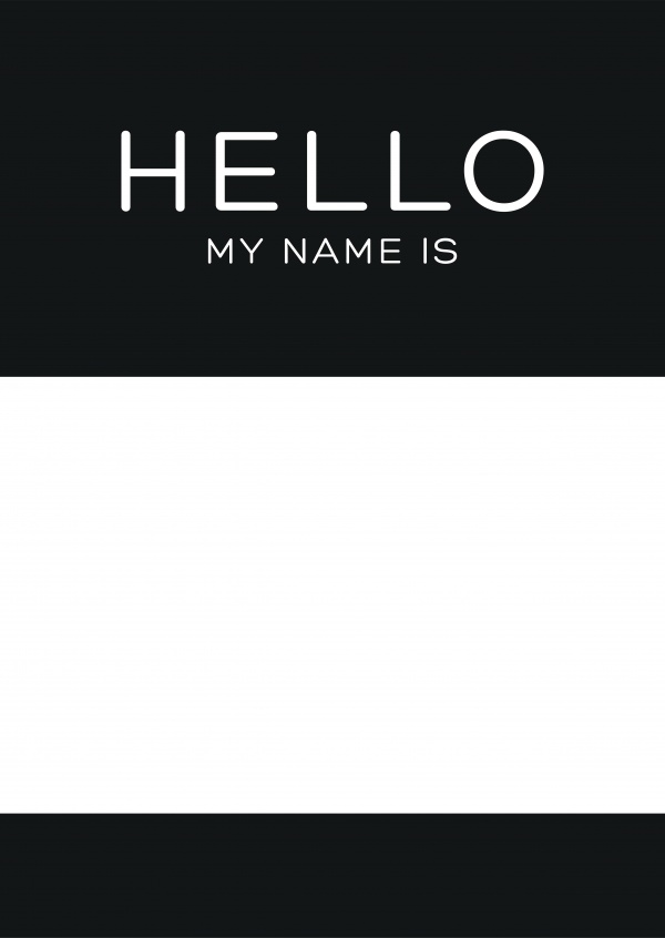 Hello, my name is...