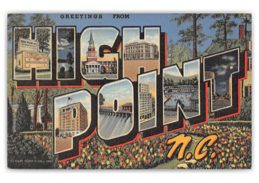 High Point North Carolina Greetings Large Letter