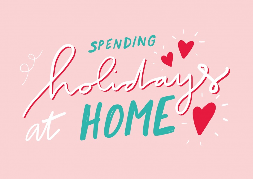 HOLIDAY FROM HOME handwritten