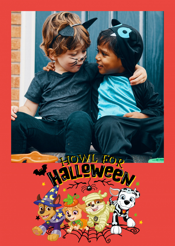 PAW Patrol postcard Howl for Halloween