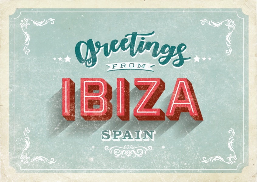 Vintage postcard Ibiza