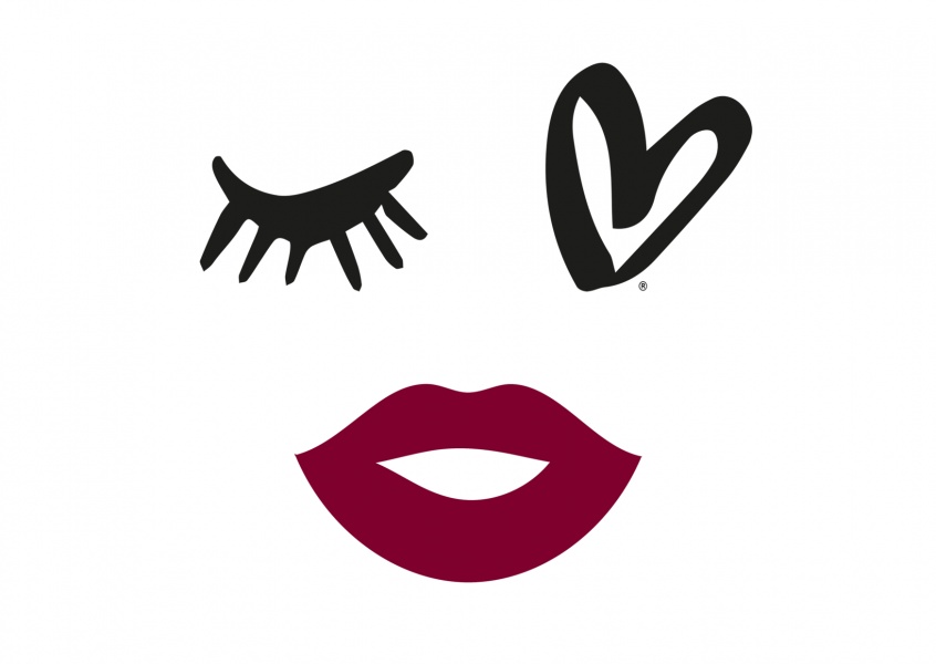 ilustración de los Ojos-el amor en los labios