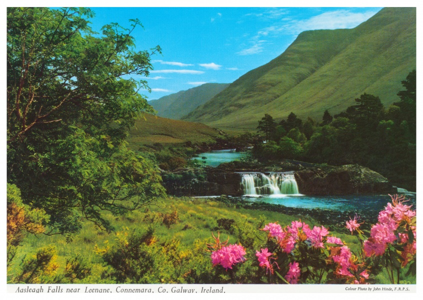 John Hinde Archivio foto Asleagh Falls vicino a Leenane, Connemara