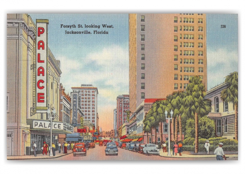 Jacksonville Florida Forsyth Street Looking West