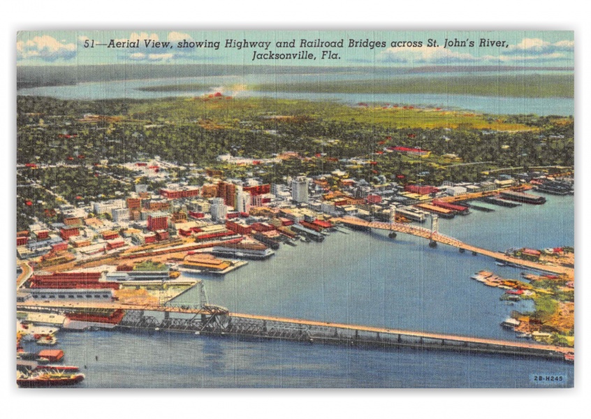 Jacksonville Florida St.Johns River Aerial View