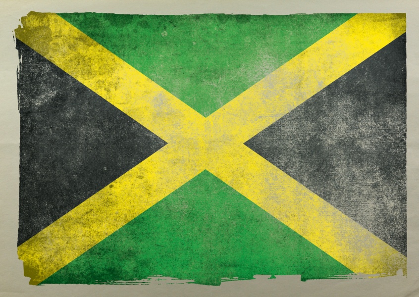 Postcard with flag of jamaica