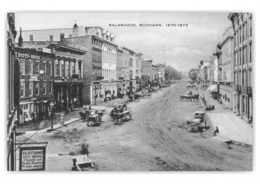 Kalamazoo, Michigan, Main street 1870 to 1873