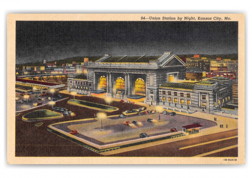 Kansas City Missouri Union Station Exterior at Night