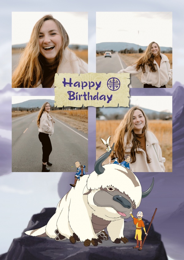 AVATAR: The Last Airbender Postkarte Happy Birthday