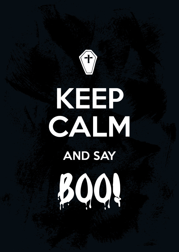 greeting card Keep calm and say BOO