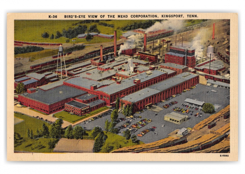 Kingsport, Tennessee, birds-eye view The Mead Corporation