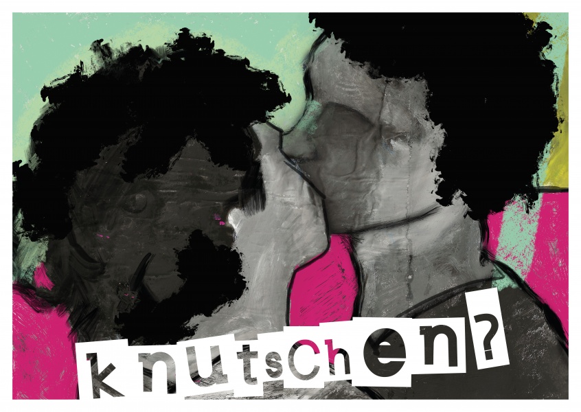 Sandra Schunn Kunst Postkarte Knutschen