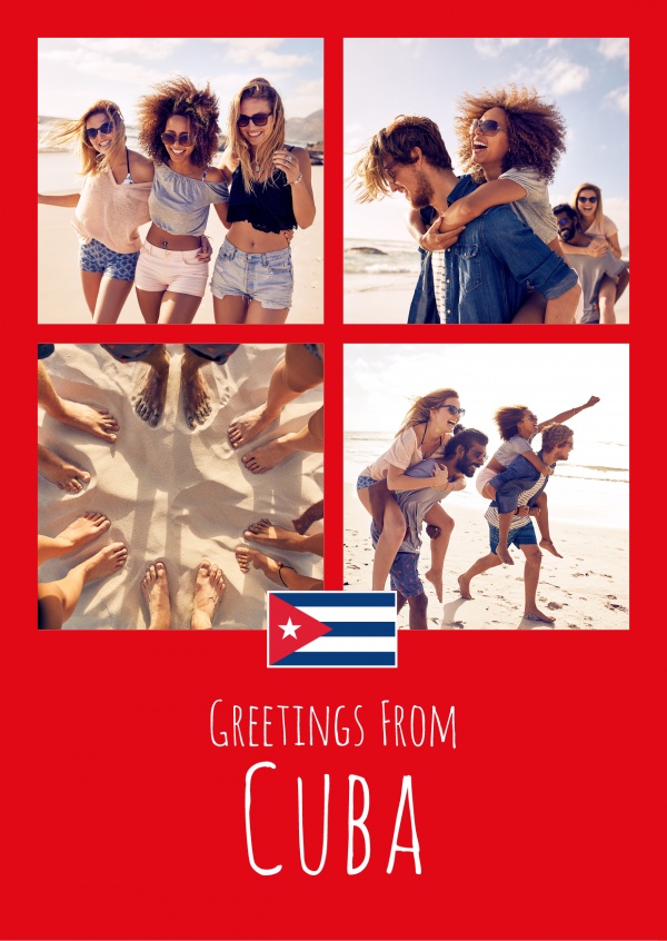 gratulationskort Hälsningar från Kuba