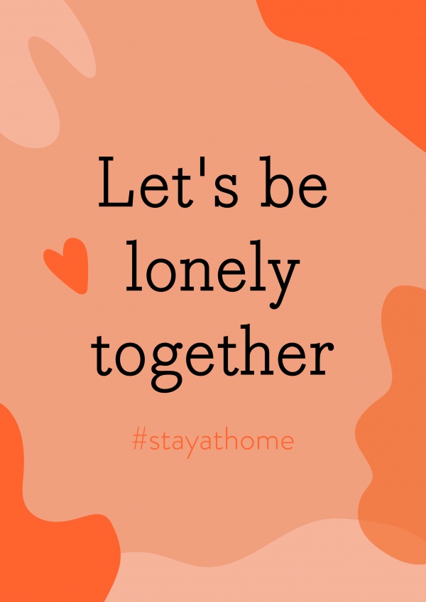 Laat een eenzame samen #stayhome