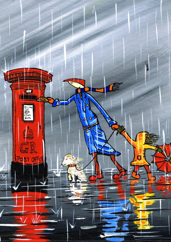Illustratie Zuid-Londen Kunstenaar Dan de Laatste letter