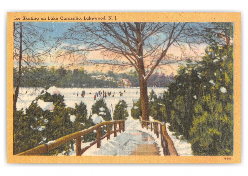 Lakewood New Jersey Lake Carasaljo Ice Skating