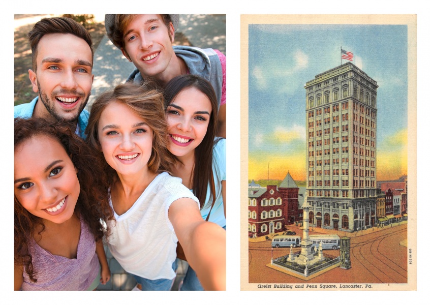 Lancaster, Pennsylvania, Greist Building and Penn Square