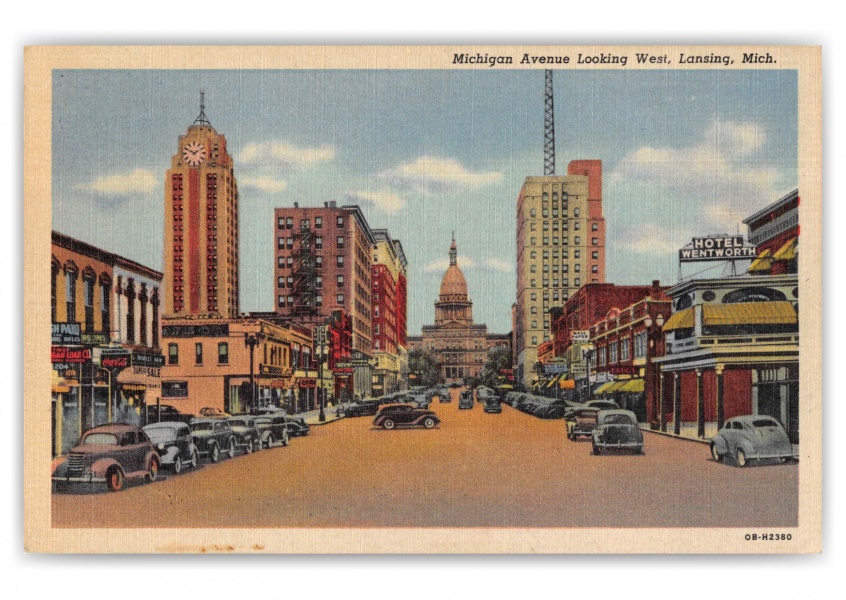 Lansing Michigan Michigan Avenue Looking West