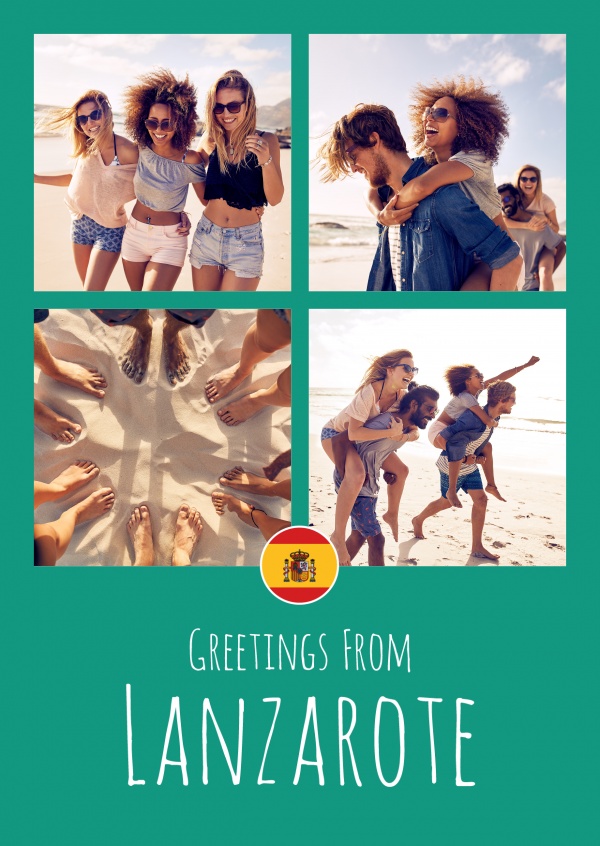 greeting card Greetings from Lanzarote