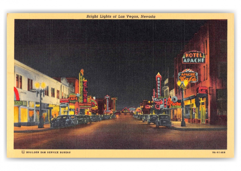 Las Vegas Nevada Fremont Street Hotel Apache at Night