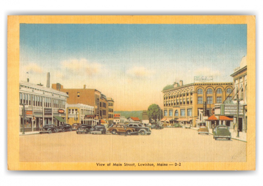 Lewiston Maine Main Street Vintage Antique Postcards Send   Lewiston Maine Main Street 36315 62 