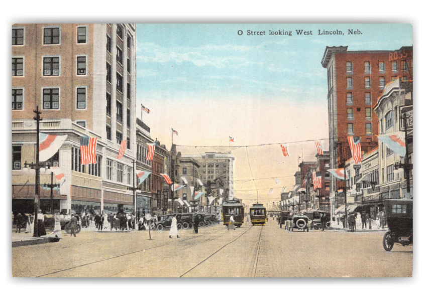 Lincoln, Nebraska, O Street looking West