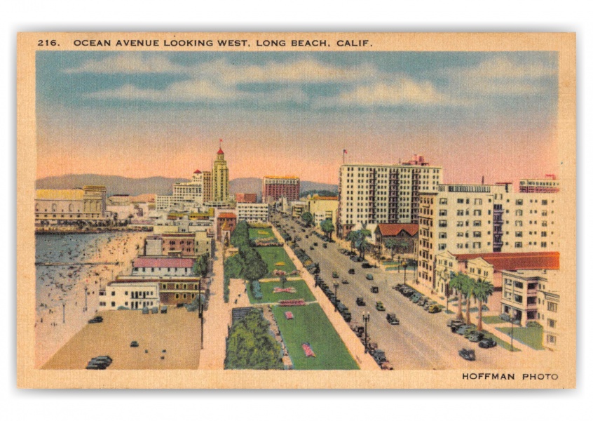 Long Beach California Ocean Avenue Looking West